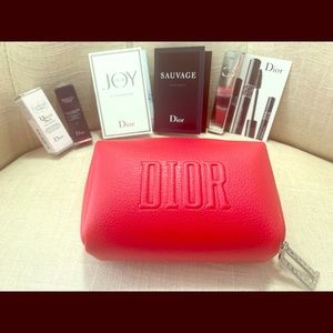 Dior pouch make up organizer with 5 luxury samples